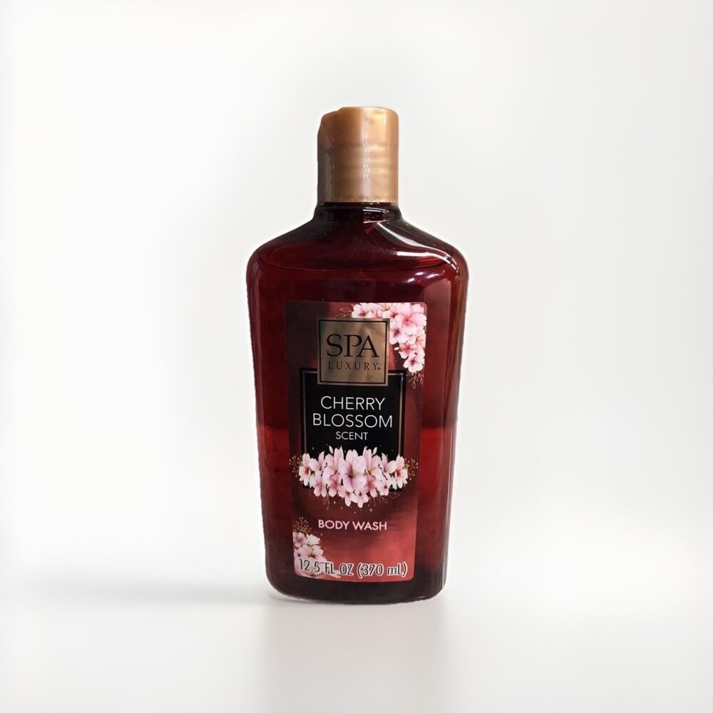2pk SPA LUXURY CHERRY BLOSSOM SCENTED LIGHT LATHER CLEANSING BODY WASH 12.5oz